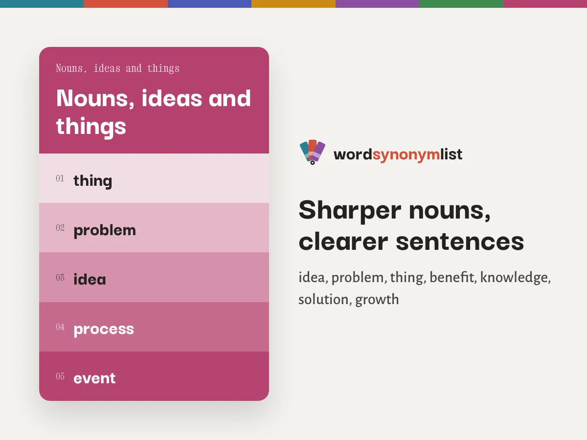 Sharper nouns, clearer sentences