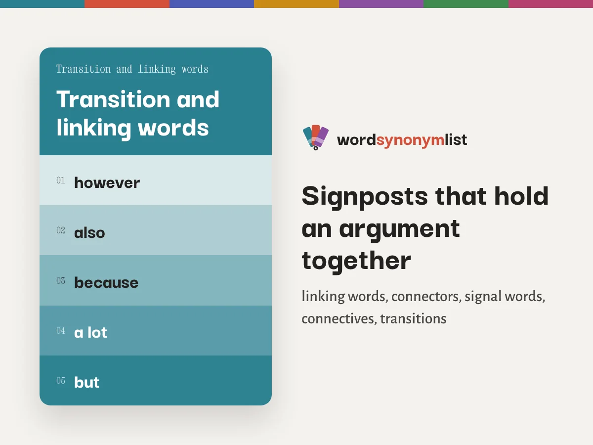 Signposts that hold an argument together