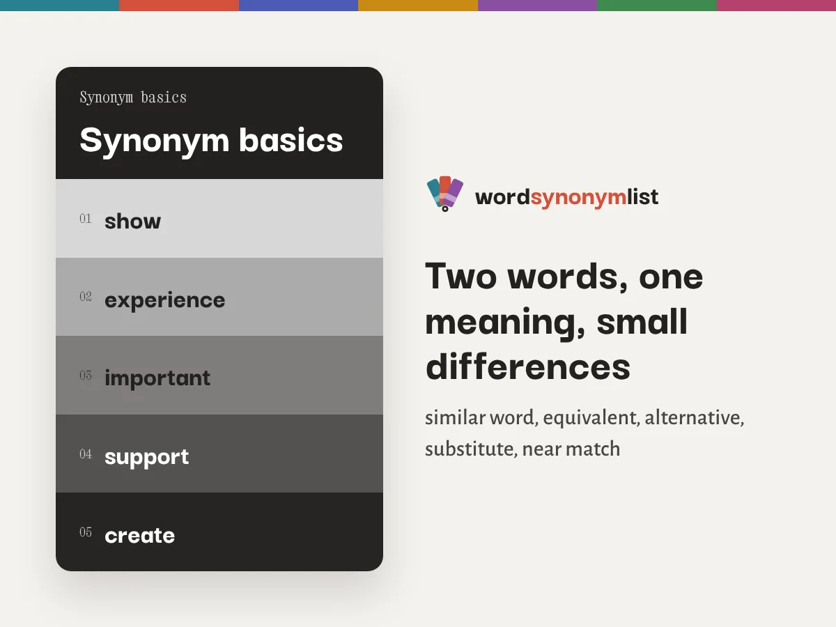 Two words, one meaning, small differences